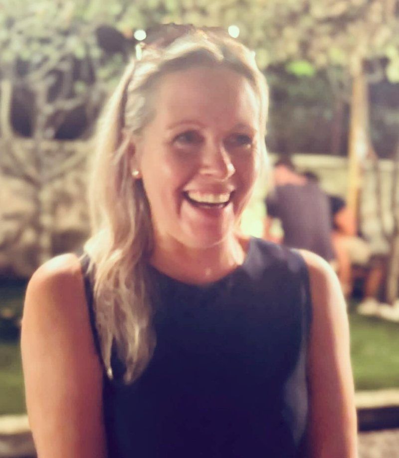 Katie, smiling